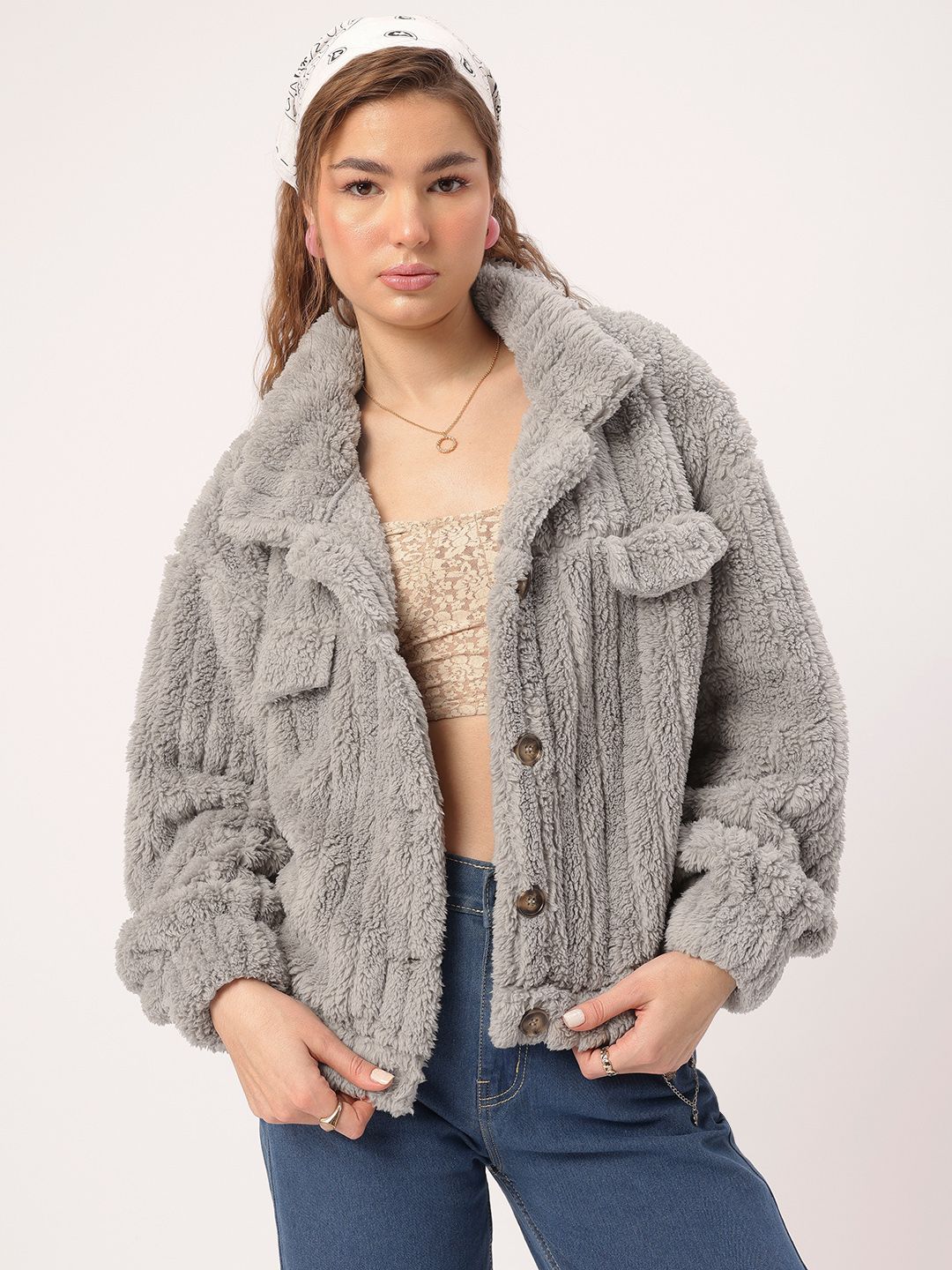 DressBerry Snug Chic Faux-Fur Jacket