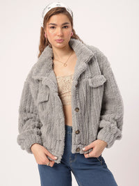 DressBerry Snug Chic Faux-Fur Jacket
