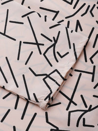 Style Quotient Geometric Printed Tie-Up Neck Top