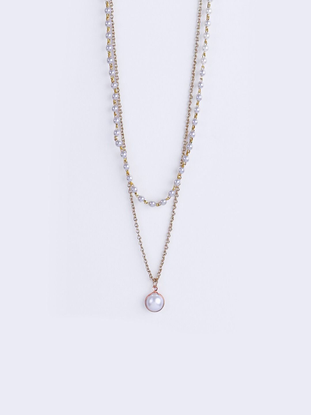 VOGUE PANASH Gold-Plated Pearl Layered Necklace