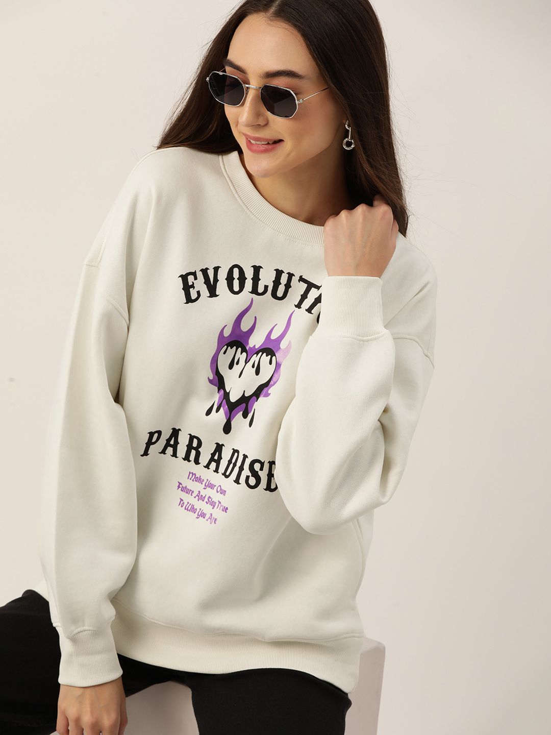 DressBerry Women Printed Sweatshirt