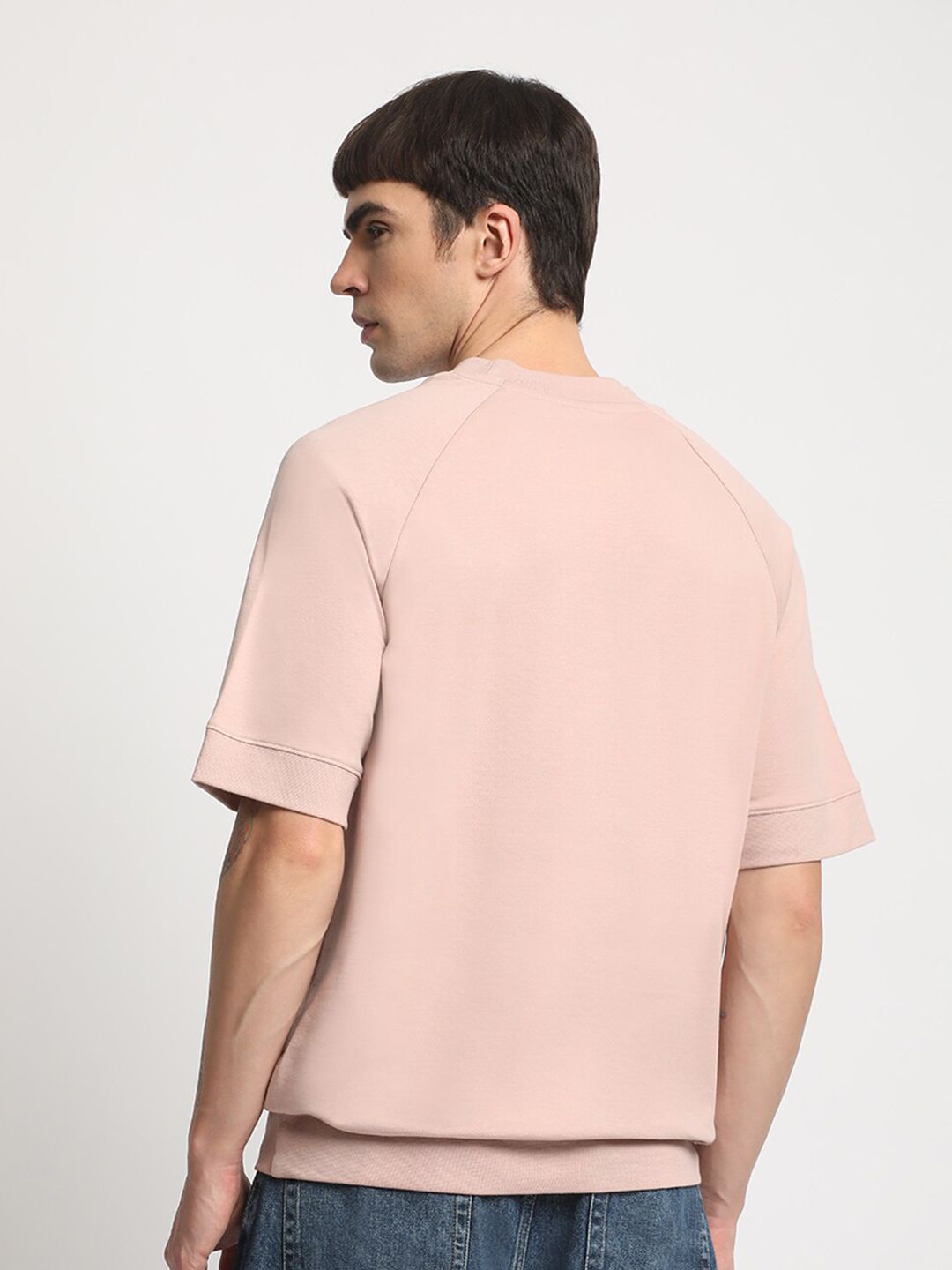 THE BEAR HOUSE Drop Shoulder Cotton Relaxed Fit T-shirt