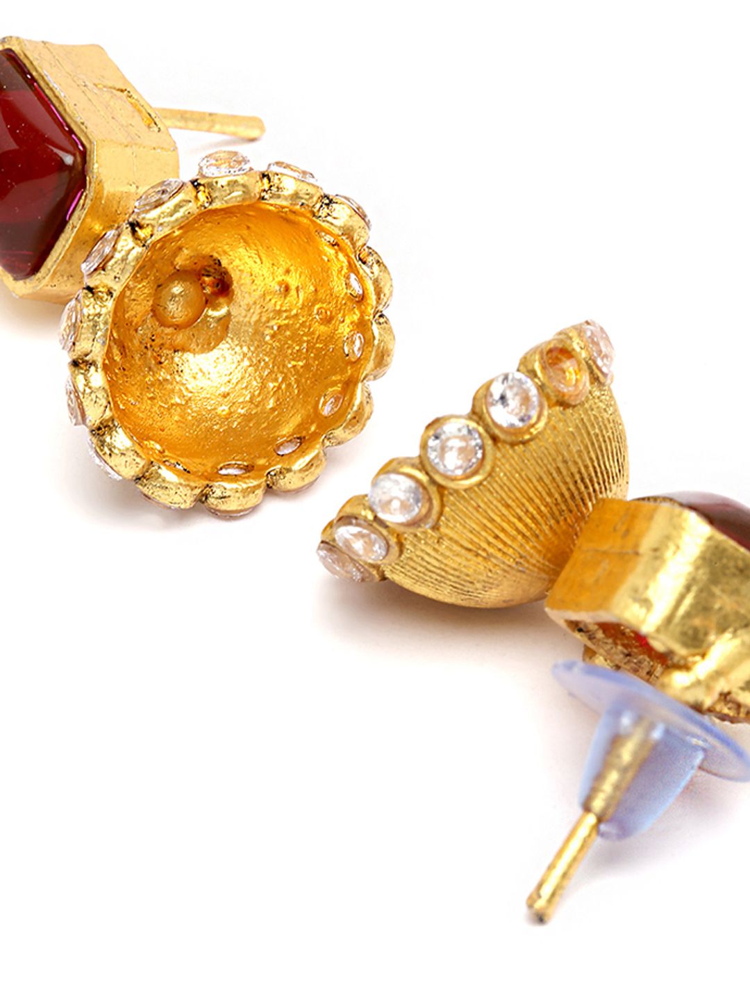 KARATCART Gold-Plated & Artificial Stones Studded Jewellery Set