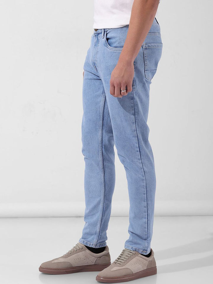 The Indian Garage Co Men Slim Fit Cotton Mid-Rise Stretchable Jeans