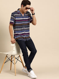 DENNISON Men Smart Block Printed Casual Shirt