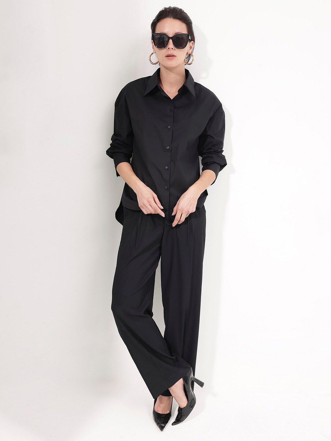 RAREISM Women Comfort Boxy Opaque Formal Shirt