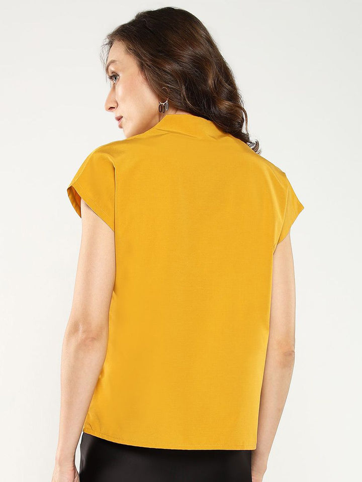RAREISM Mandarin Collar Extended Sleeves Top