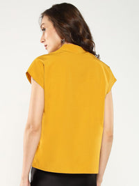 RAREISM Mandarin Collar Extended Sleeves Top
