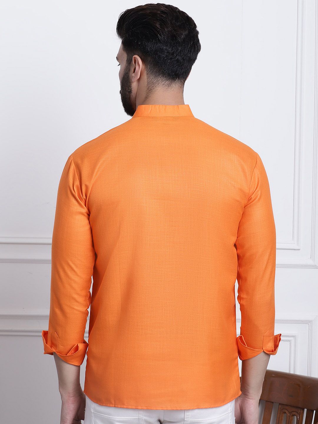 SOJANYA Men Roll-Up Sleeve Kurta