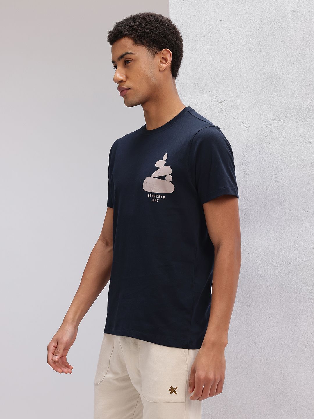 HRX by Hrithik Roshan Printed Pure Cotton Yoga T-shirt