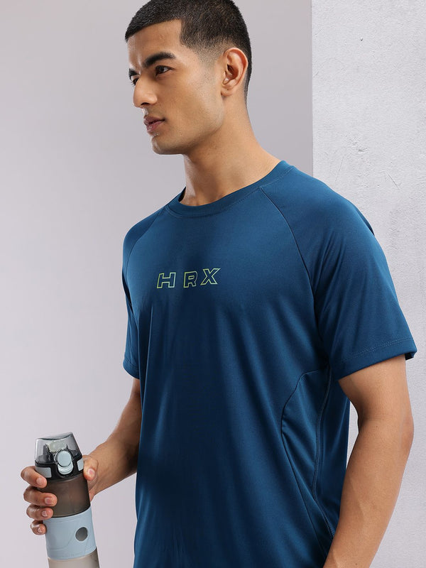 HRX oleh logo jenama Hrithik Roshan dicetak T-Shirt Latihan Rapid-kering