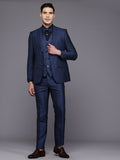 Raymond Party Blazer & Trouser With Woven Design Waistcoat