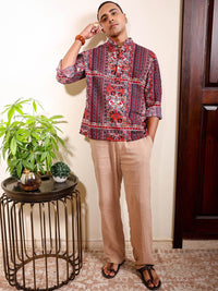 The Indian Garage Co Men Regular Fit Indie Printed Resortwear Shirt