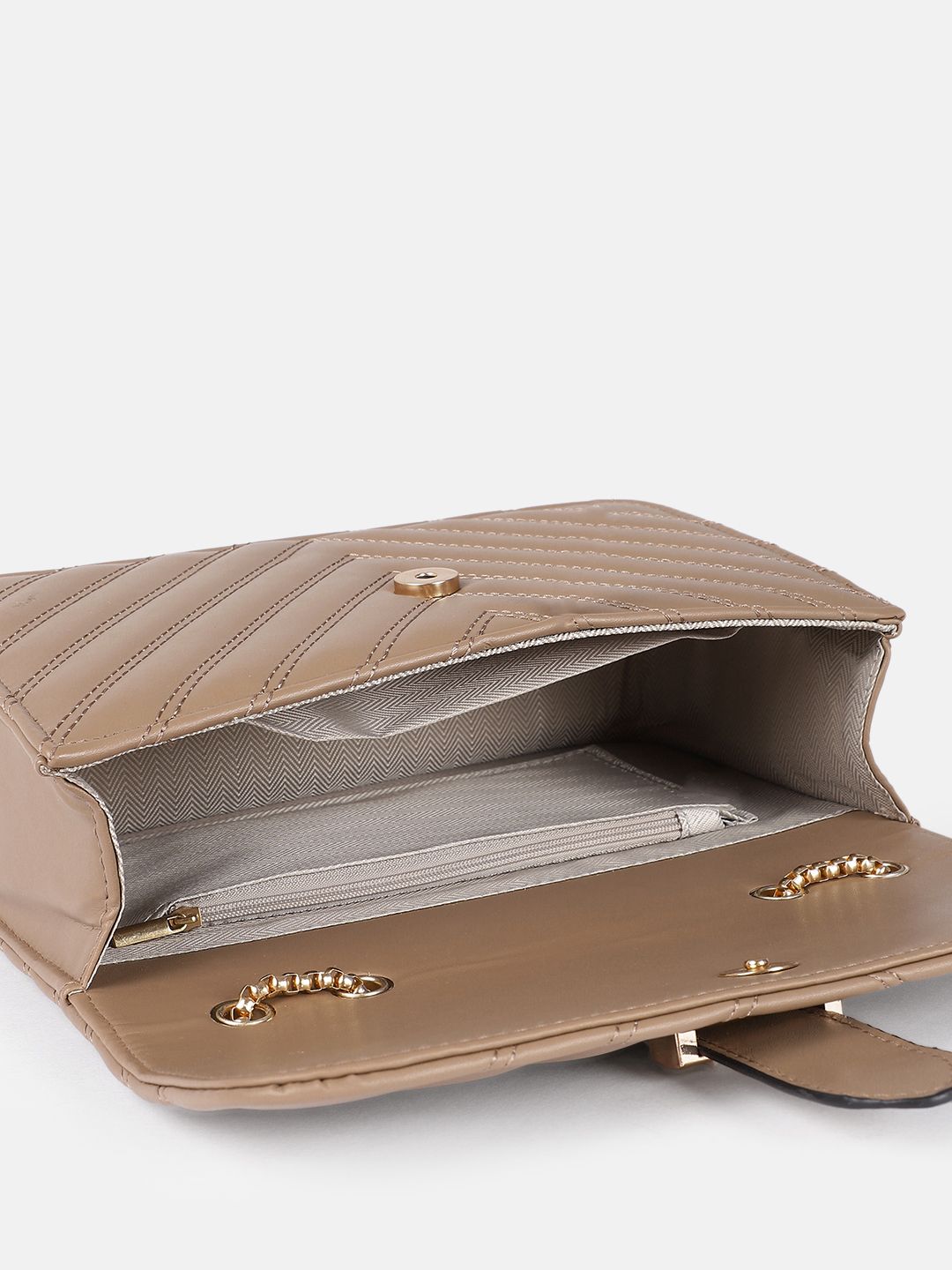 DressBerry Quilted Structured Shoulder Bag