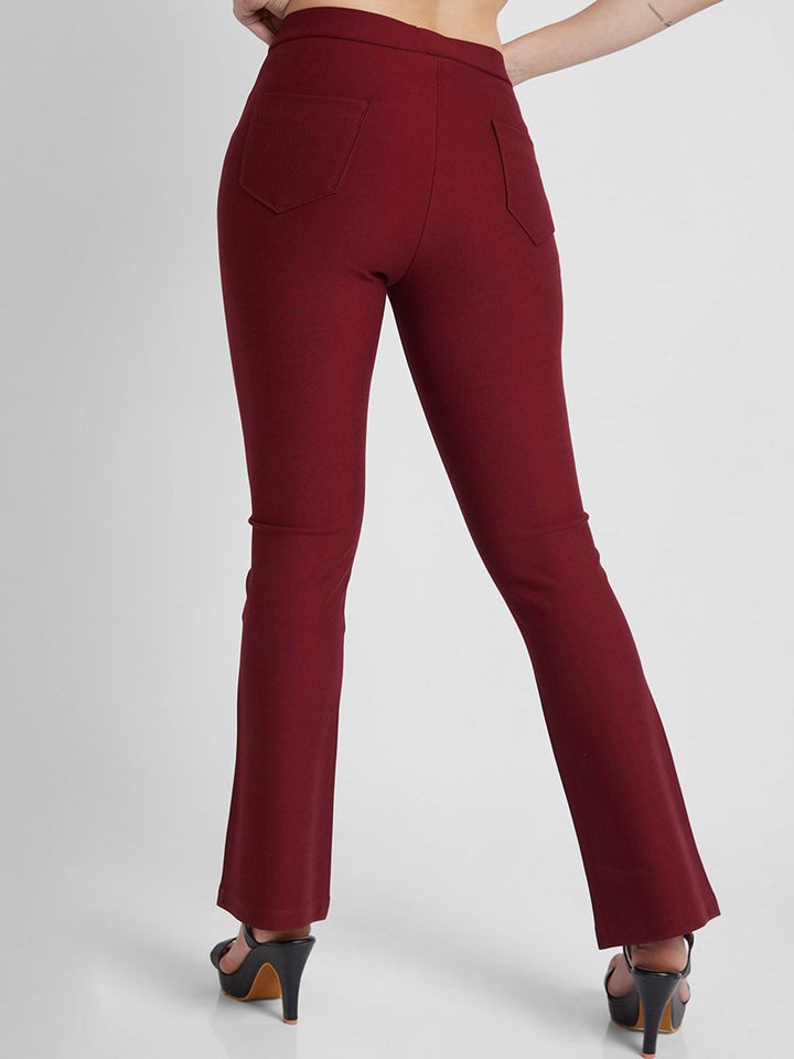 SPYKAR Women High-Rise Bootcut Trousers