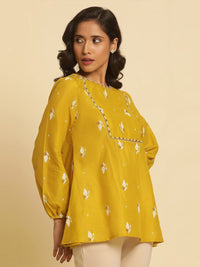 W Ethnic Motifs Printed Pure Cotton A-Line Top
