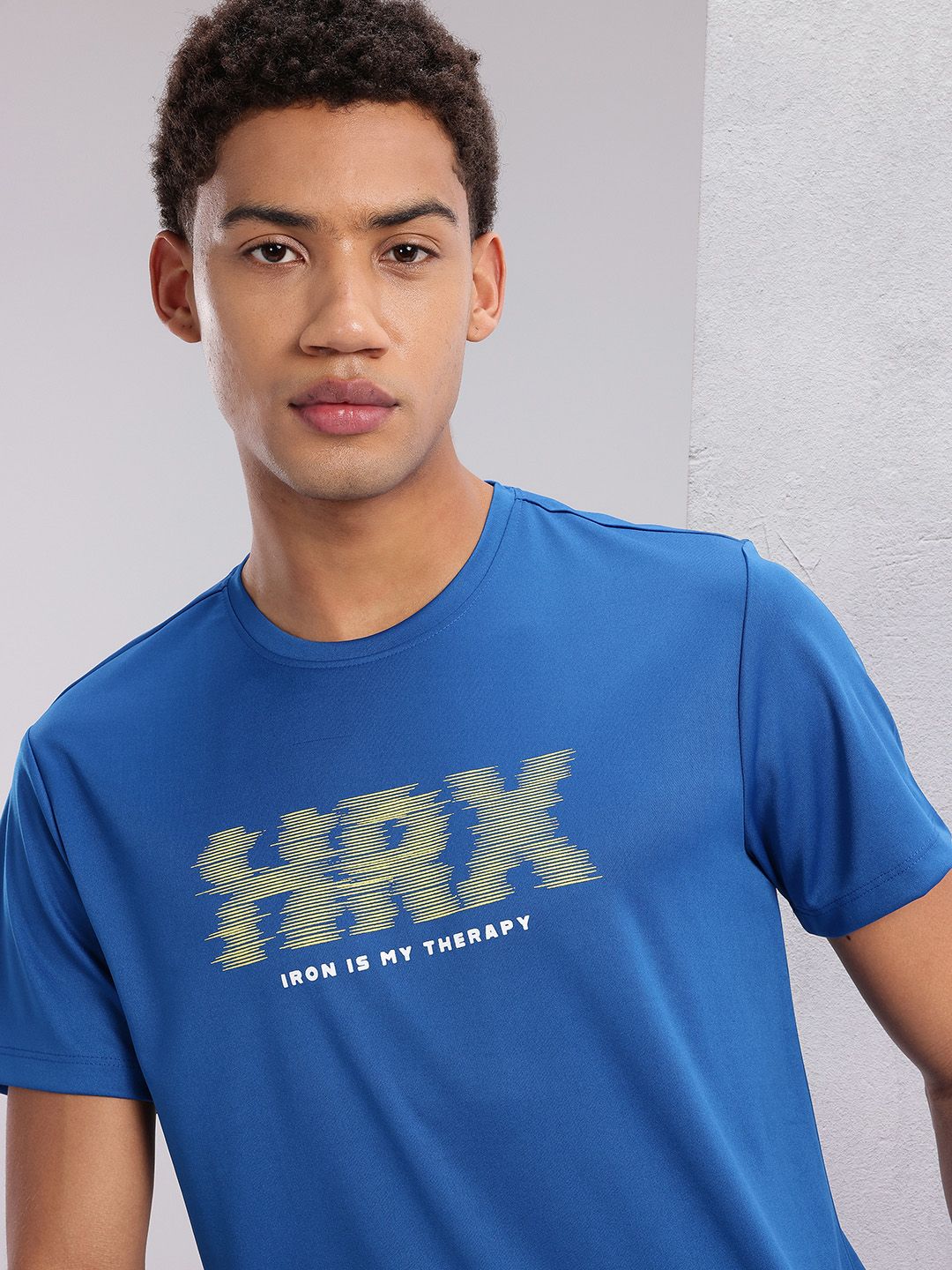 HRX by Hrithik Roshan Couple Collection Brand Logo Printed Rapid-Dry Training T-shirt