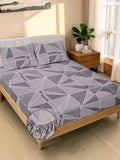 Moda Rapido X KLOTTHE Ungu & Kelabu Geometrik 300 TC Cadar King dengan 2 Sarung Bantal