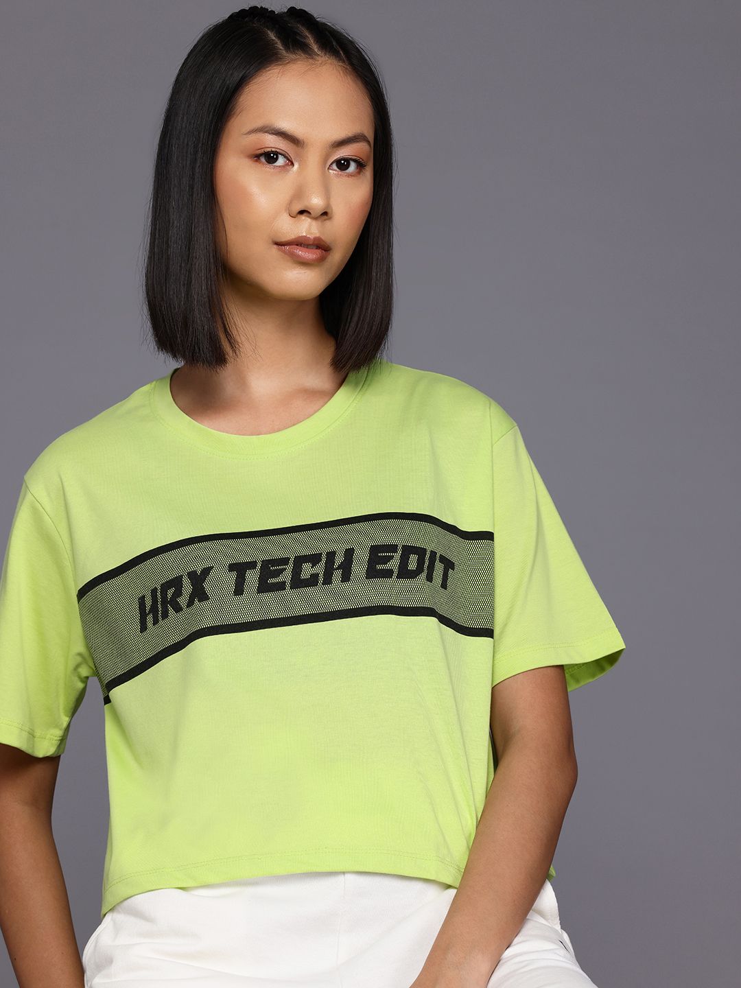 HRX by Hrithik Roshan Printed Crop T-shirt