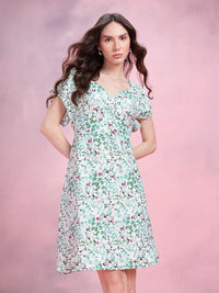 DressBerry Floral Print A-Line Dress
