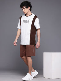 HRX by Hrithik Roshan Colourblocked & Brand Logo Print Lifestyle T-shirt