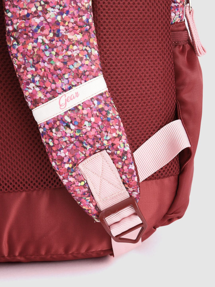 Gear Kids Abstract Printed Laptop Backpack with Glittery Effect -32L