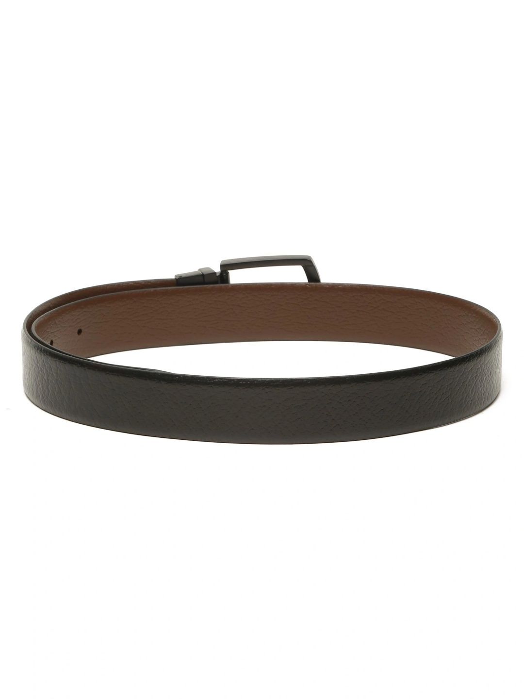 Teakwood Leathers Men Textured Leather Reversible Belt