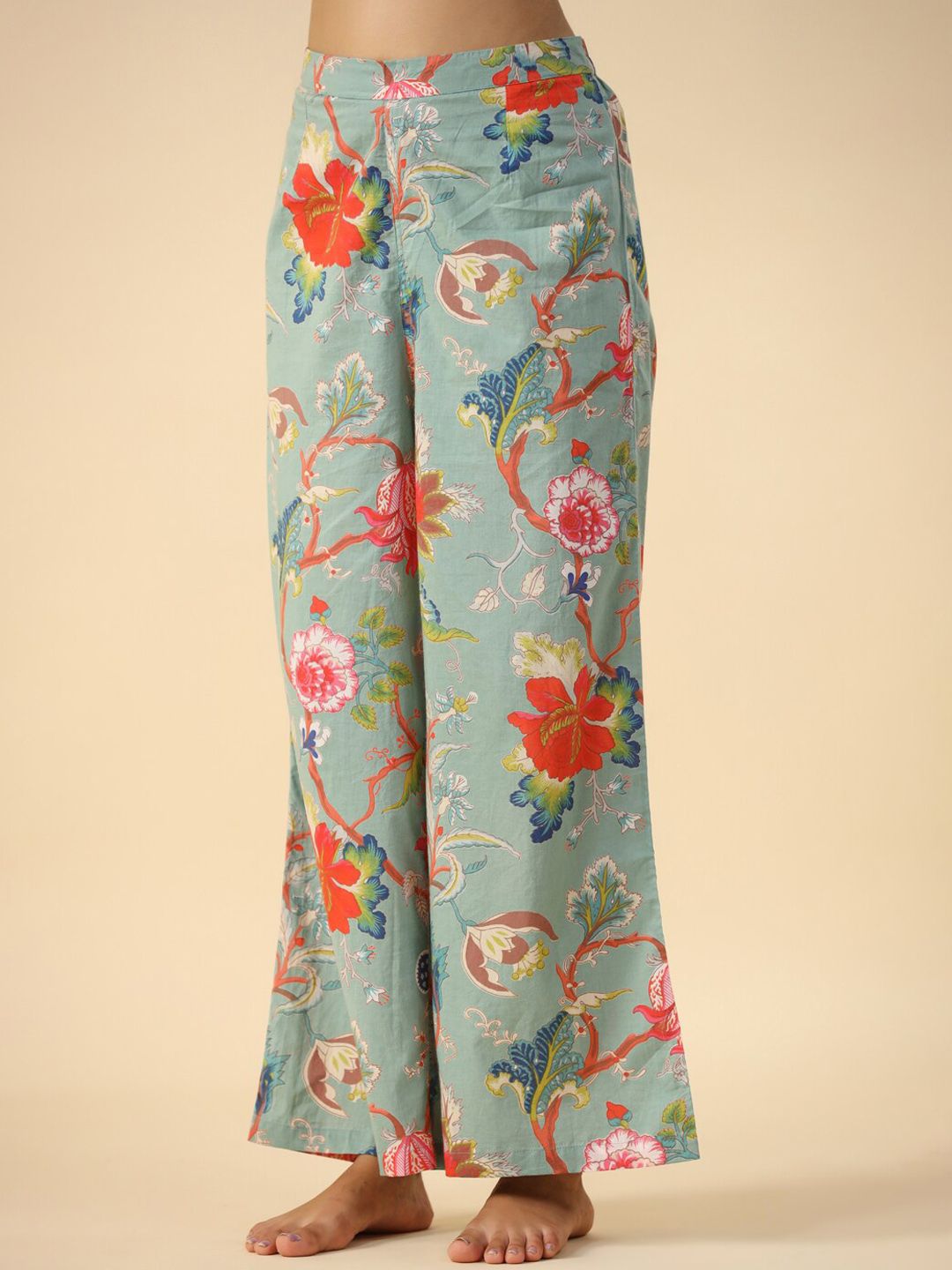 SANSKRUTIHOMES Floral Printed Pure Cotton Night Suit