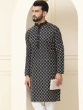 SOJANYA Men Geometric Printed Mandarin Collar Kurta