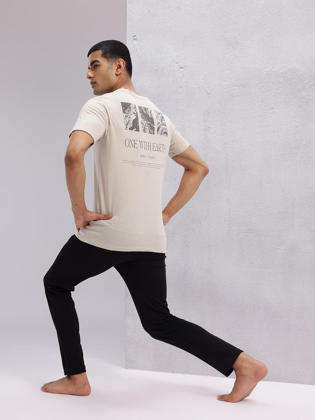 HRX by Hrithik Roshan Typography Printed Yoga T-shirt
