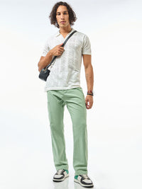 Bewakoof Men's Green Cargo Linen Pants