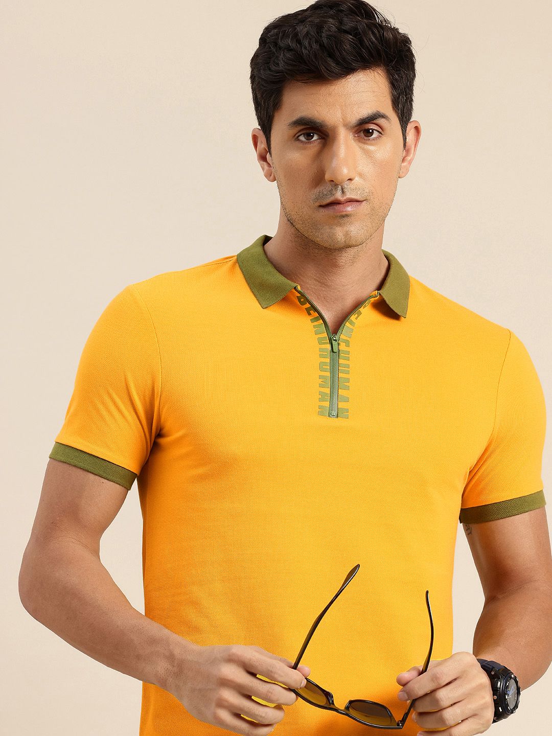 Being Human Polo Collar Pure Cotton T-shirt
