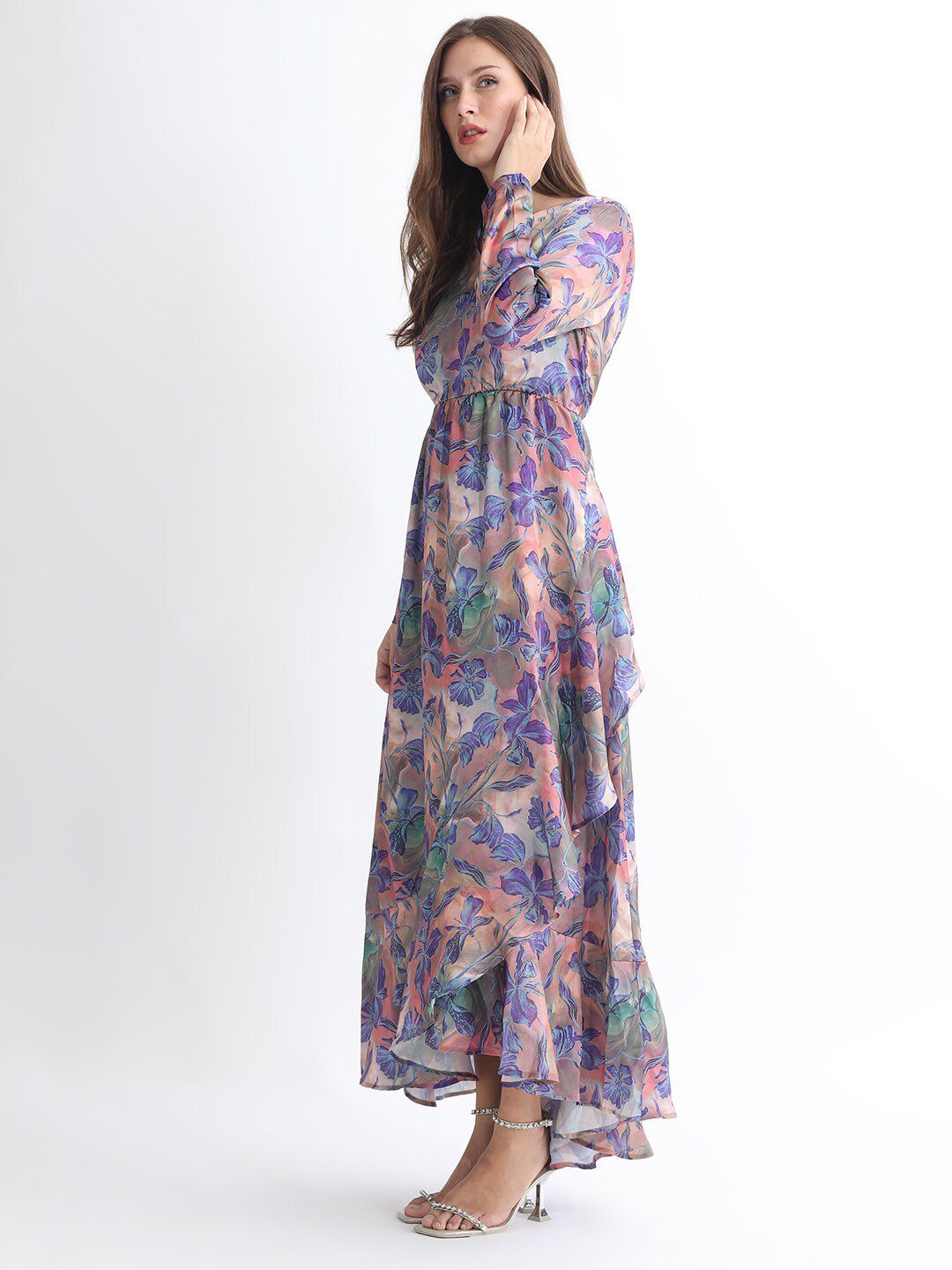RAREISM Floral Printed V-Neck Maxi Dress
