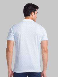 Park Avenue Geometric Printed Polo Collar Slim Fit T-shirt