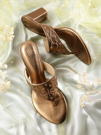House of Pataudi Woven Design Handcrafted Ethnic Block Heels
