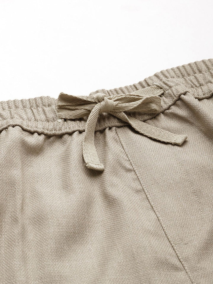 The Indian Garage Co Men Self Design Chinos Trousers