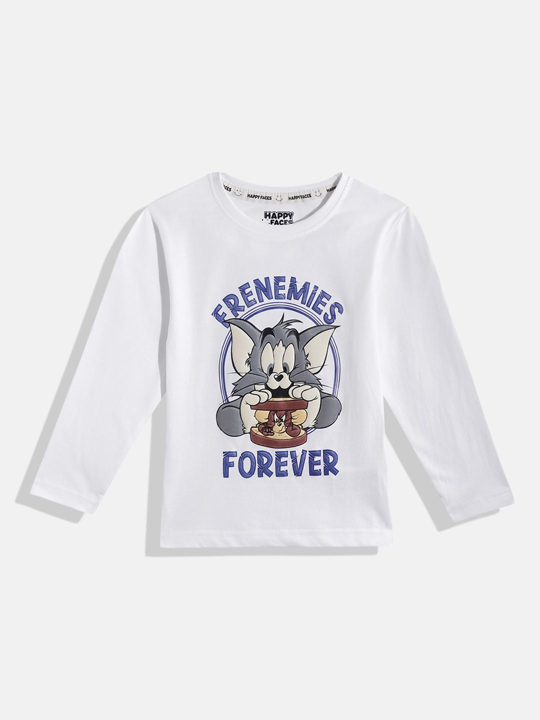 Happy Faces Boys Tom & Jerry Printed Pure Cotton T-shirt