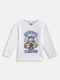 Happy Faces Boys Tom & Jerry Printed Pure Cotton T-shirt
