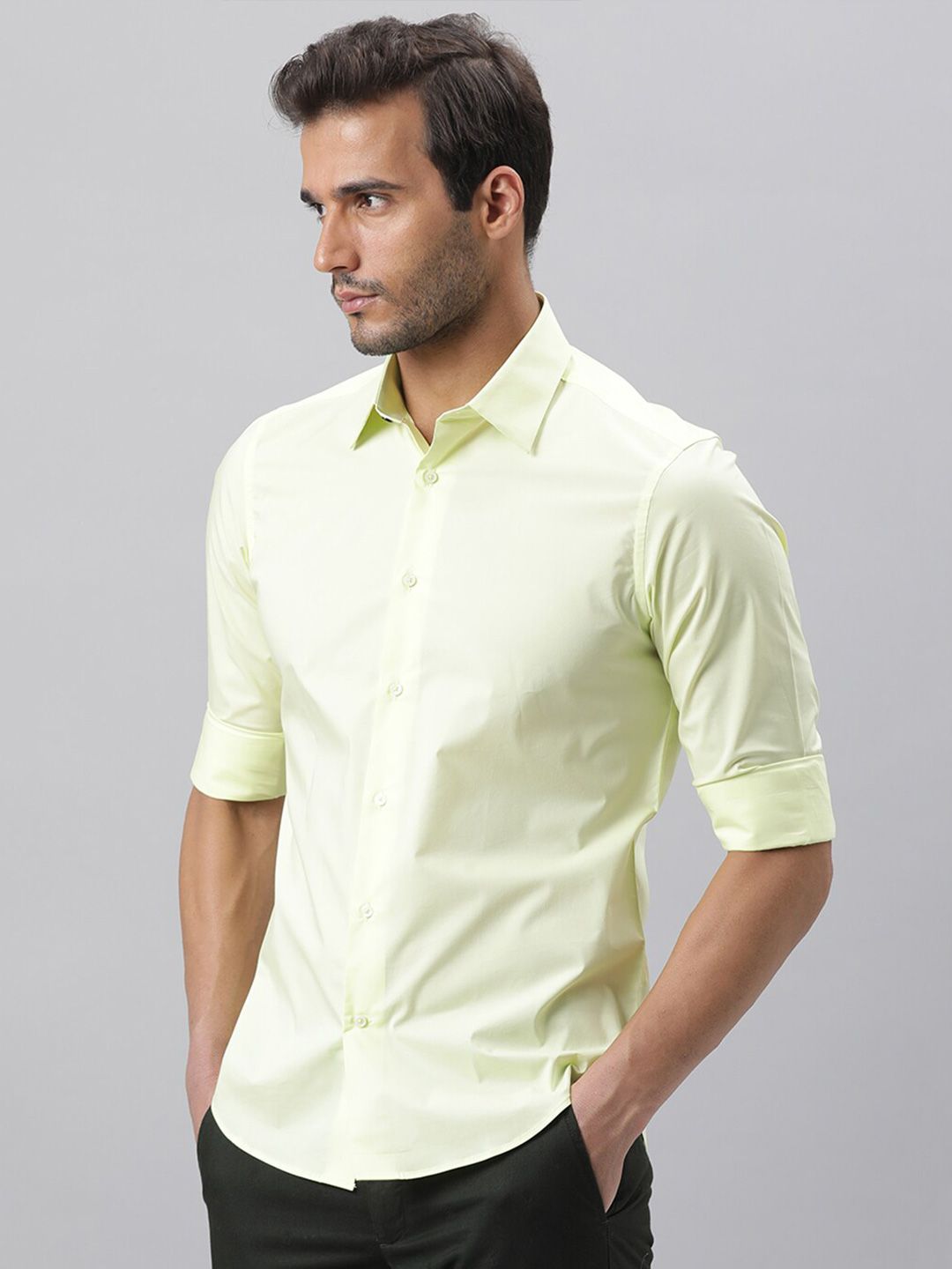RARE RABBIT Men Neutro Slim Fit Cotton Shirt