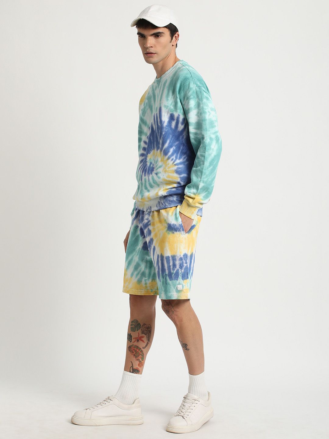 THE BEAR HOUSE Tie and Dyed Pure Cotton Pullover Sweatshirt