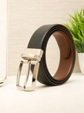 Teakwood Leathers Men Textured Leather Reversible Formal Belt