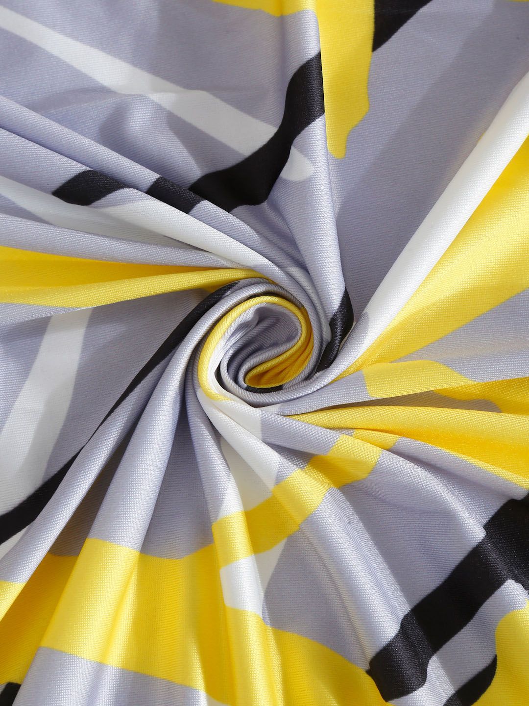 Cortina Grey &amp; Yellow Abstract Printed Sarung Sofa 1 Tempat Duduk