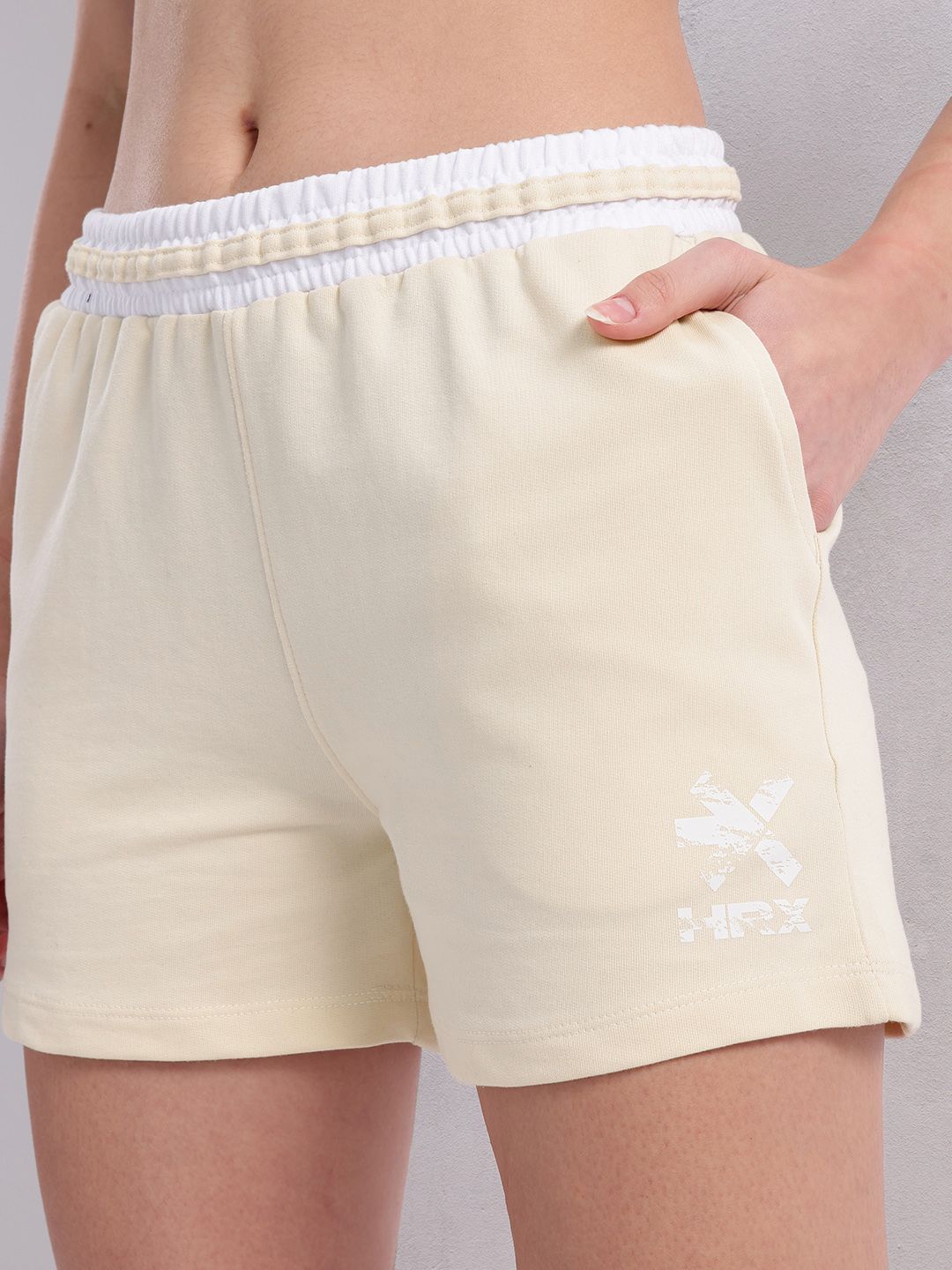 HRX by Hrithik Roshan Women Striped Waist Training Shorts