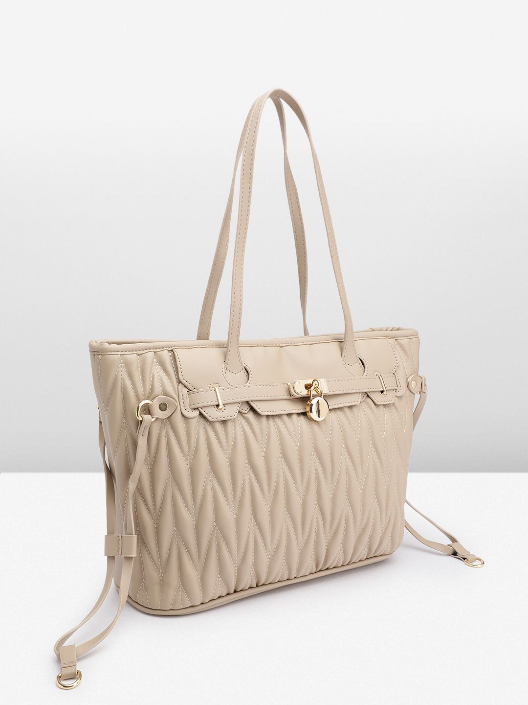 DressBerry Structured Quilted Shoulder Bag