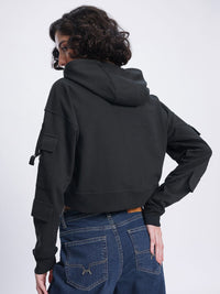 DressBerry Hooded Crop Sweatshirt