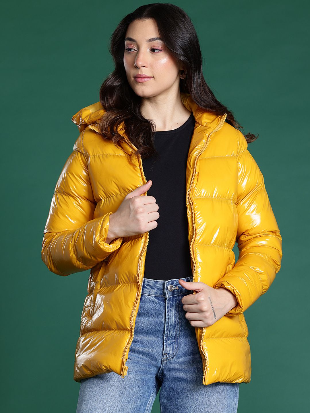 DressBerry Longline Hooded Puffer Jacket