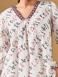 Global Desi Ethnic Motifs Printed Cotton Top