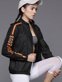 HRX by Hrithik Roshan Rapid-Dry Typography Printed Training or Gym Sporty Jacket