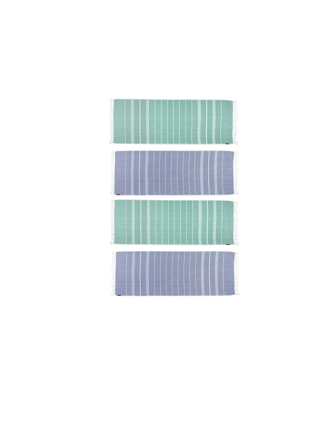 KLOTTHE Unisex Set Of 4 Striped 233 GSM Bath Towels