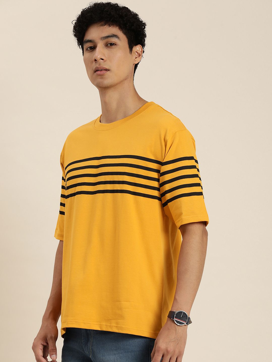 DILLINGER Men Striped Oversized T-shirt